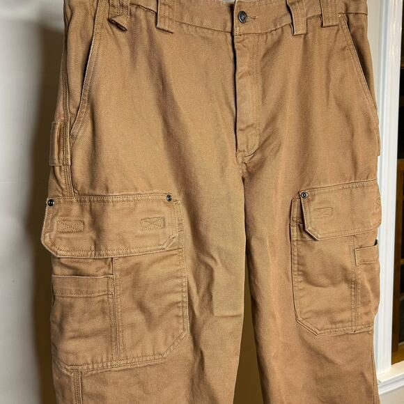 Duluth Trading Co. Men’s Original Firehose Cargo pants-Brown, relax fit 36x28 - Picture 1 of 8